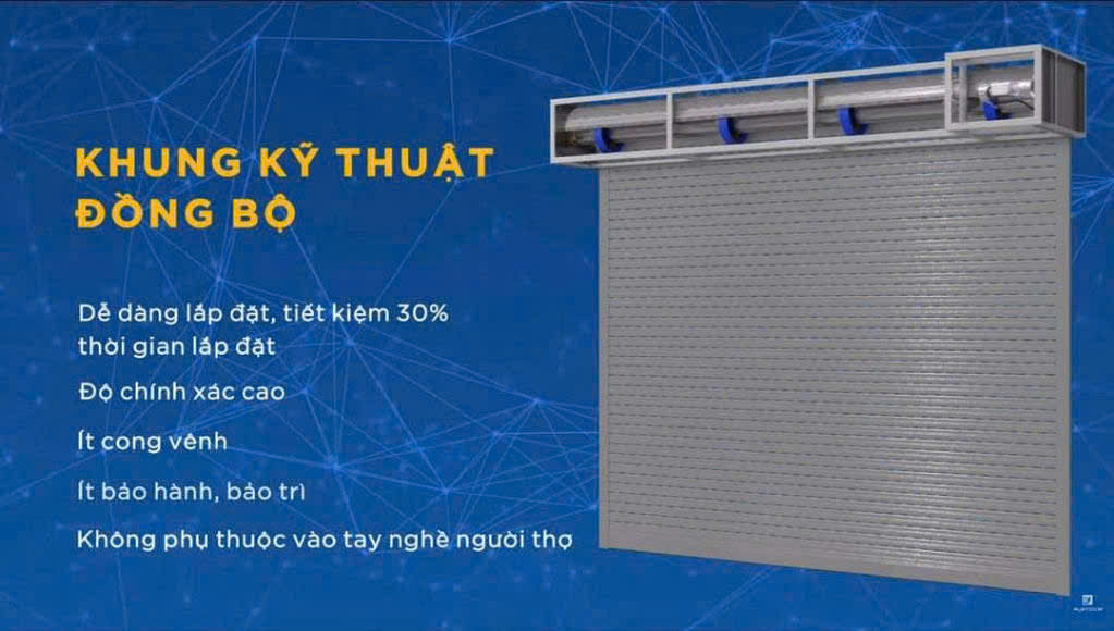Cửa cuốn Austdoor S52i đồng bộ