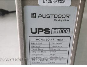 Thông số kỹ thuật bình lưu điện E1000