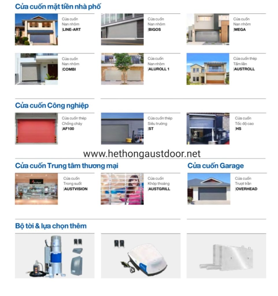 Sản phẩm cửa cuốn Austdoor