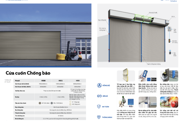 Cửa cuốn chống bão HI10 HS08 HS12