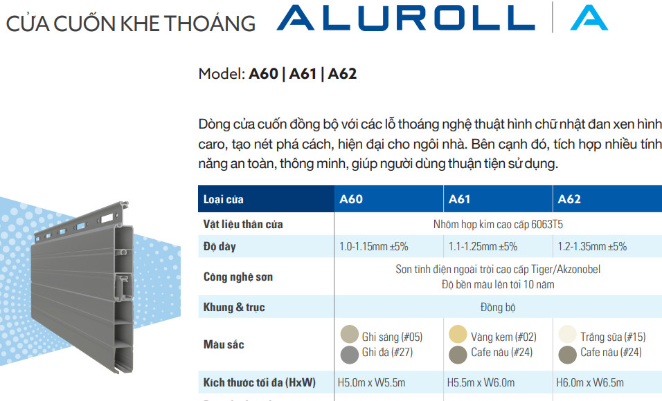 Báo giá cửa cuốn Austdoor Quận 11 TPHCM