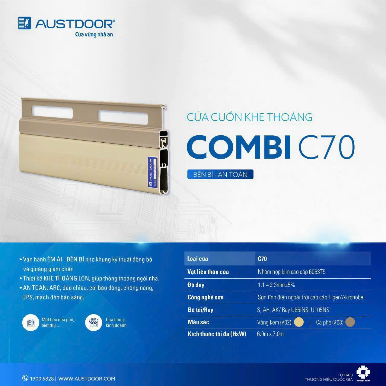 Báo giá cửa cuốn Austdoor Quận Tân Phú TPHCM