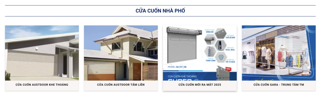 Mẫu cửa cuốn nhà phố gia đình