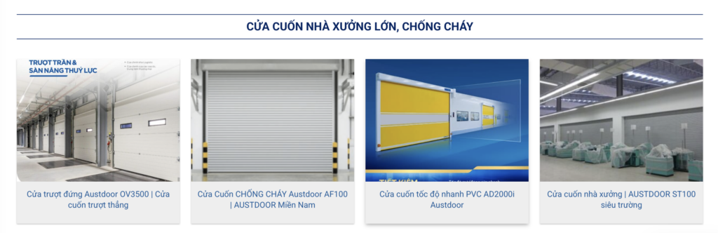 Mẫu cửa cuốn cửa công nghiệp