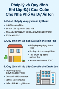 pháp lý và quy định kỹ thuật khi lắp đặt cửa cuốn.